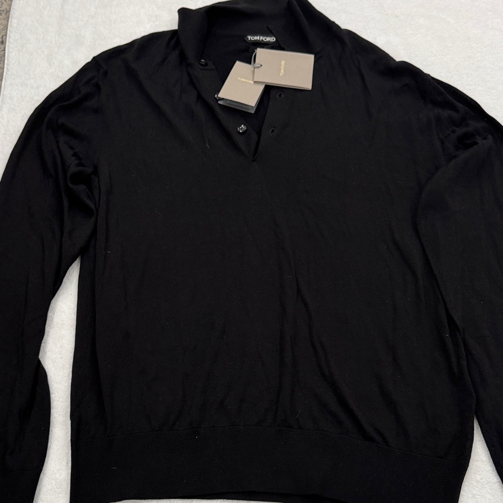 Tom Ford V-Neck Black Men's Sweater